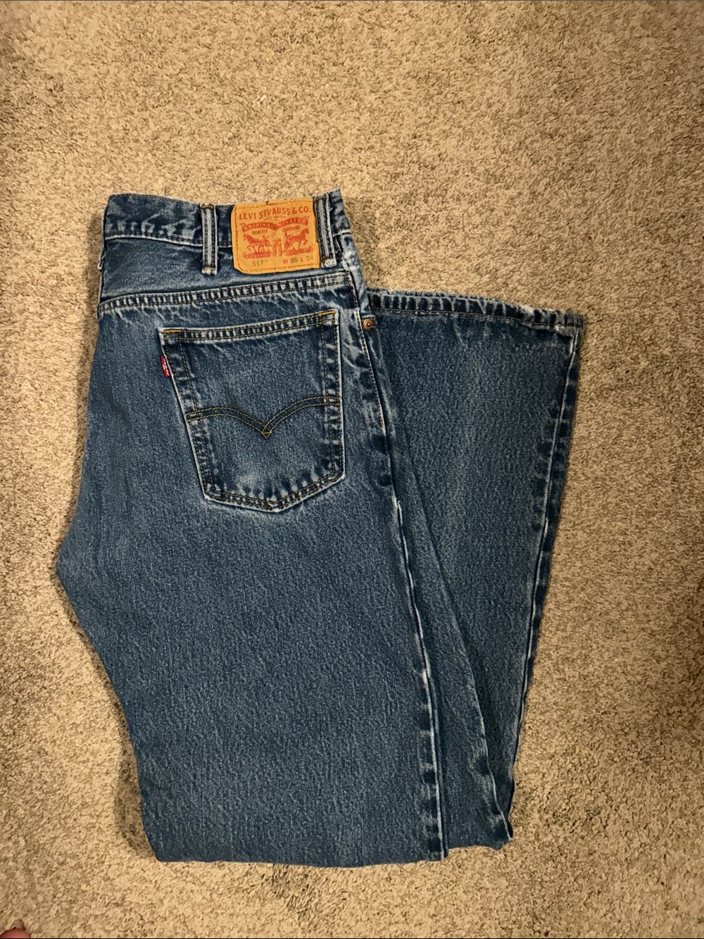 Levi's Men's Dark Blue Straight Leg Jeans. 36 x 34. Like new